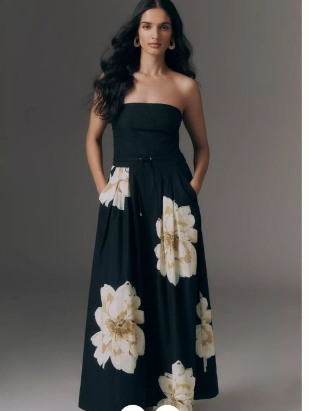 NWT Anthropologie Maeve Strapless Waisted Maxi Dress! Sz L! $168